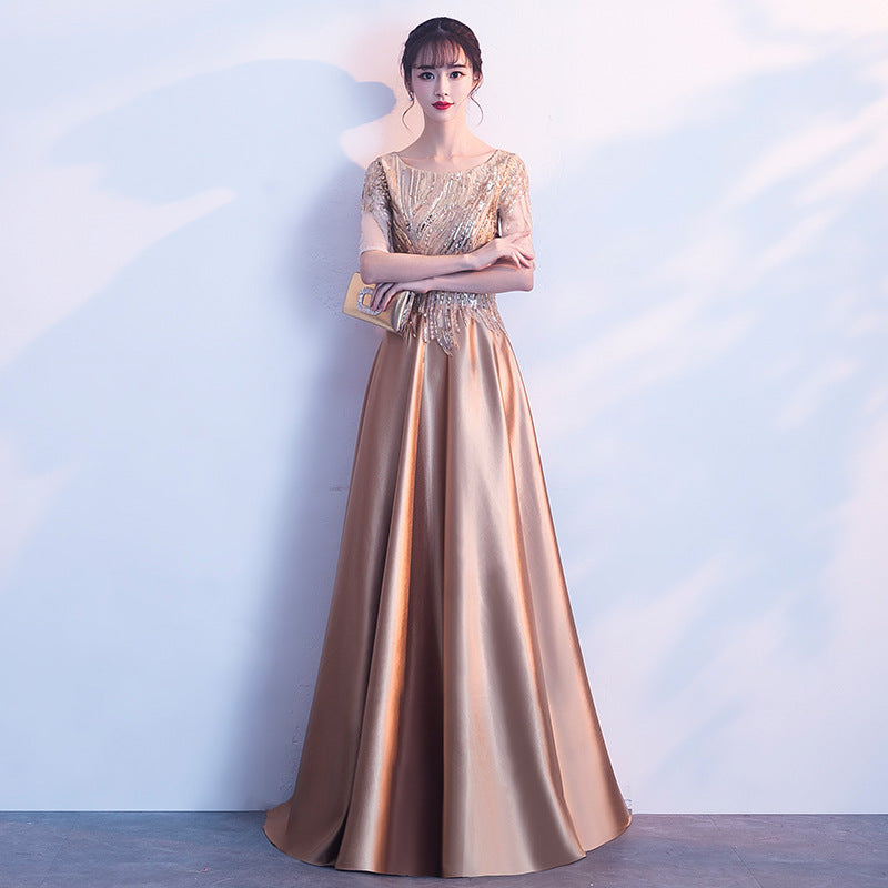 Performance Costume Women's Long Dress Banquet Temperament Evening