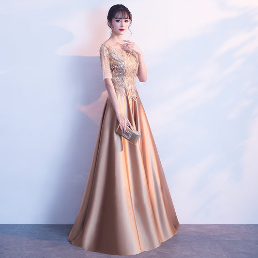 Performance Costume Women's Long Dress Banquet Temperament Evening