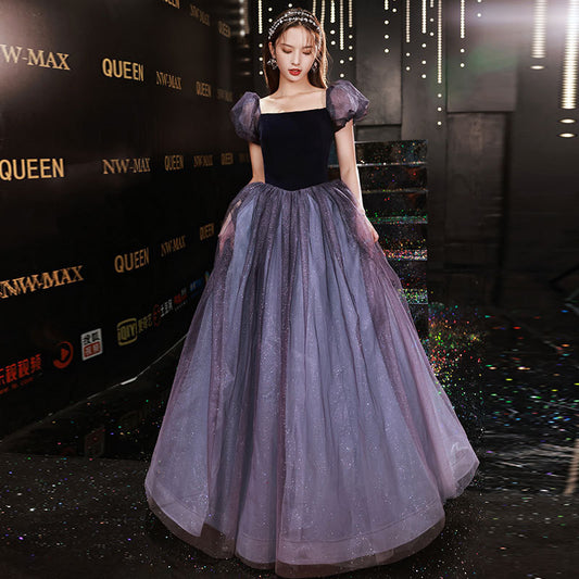 Elegant Fairy Student Socialite Host Long Dress