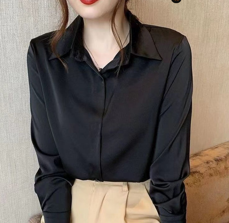 Women's Fleece Thickened Warm Silk Shirt