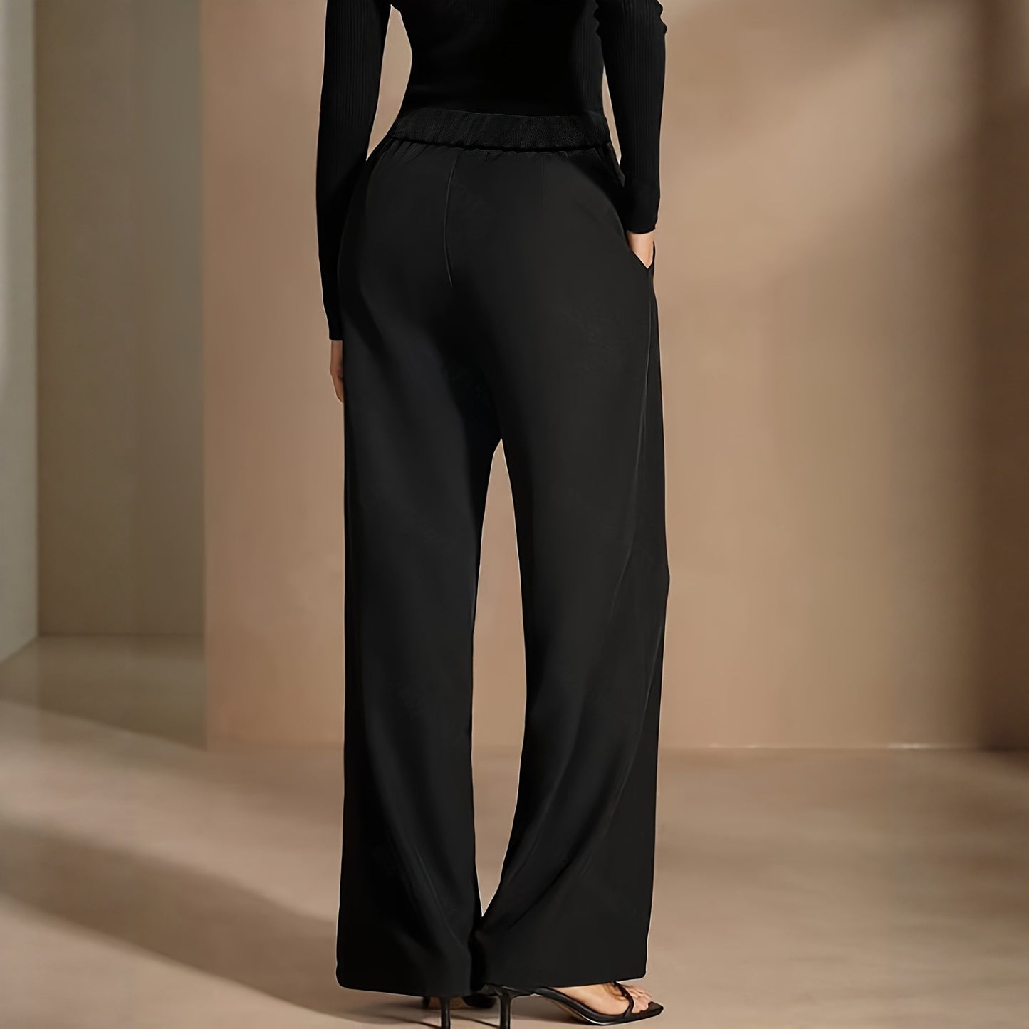 Asymmetrical Draping Suit-style High-waisted Slimming Casual Pants