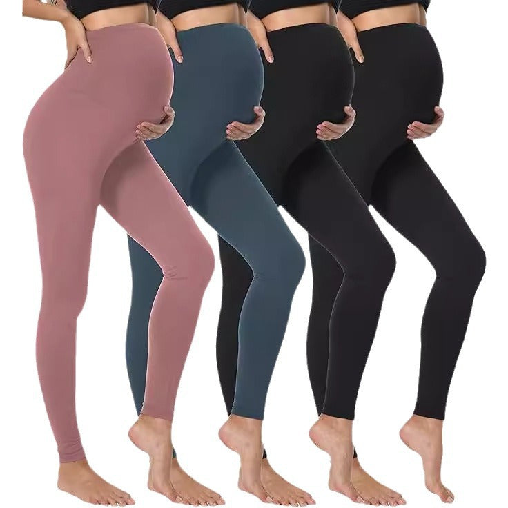 Autumn And Winter Maternity Pants High Waisted Belly Support Pants